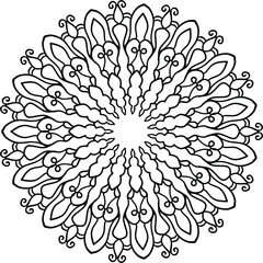 Royal Mandala pattern, Ornamental luxury mandala, Circular pattern, Decorative pattern, coloring book page, yoga , meditation, 