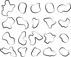 Handwritten lines and shapes. Handwritten marker design elements