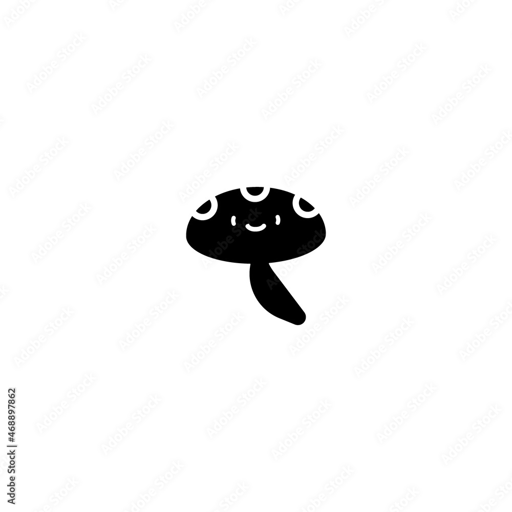 Sticker mushroom icon.