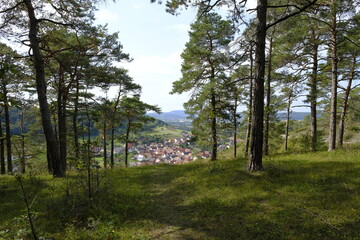Landschaft im NSG Trockengebiete bei Machtilshausen,  Landkreis Bad Kissingen, Unterfranken, Franken, Bayern, Deutschland