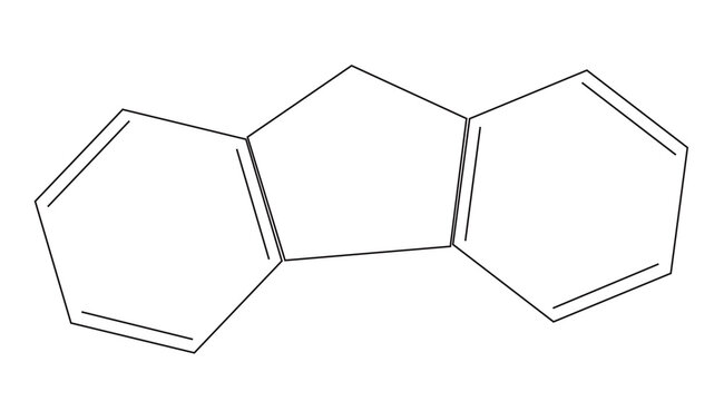 Chemical structure formula of Fluorene molecule