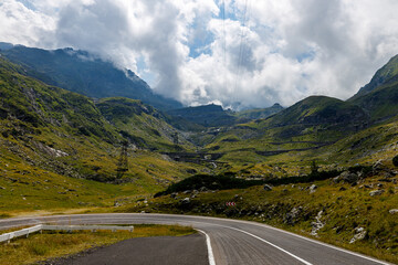 The transfaragasan road in the carpathian of romania