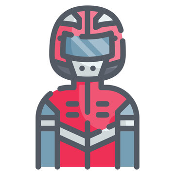 red helmeted racer portrait clip art preview