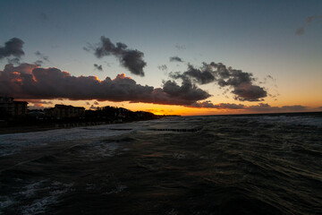 Fototapeta na wymiar Sunset over Baltic Sea