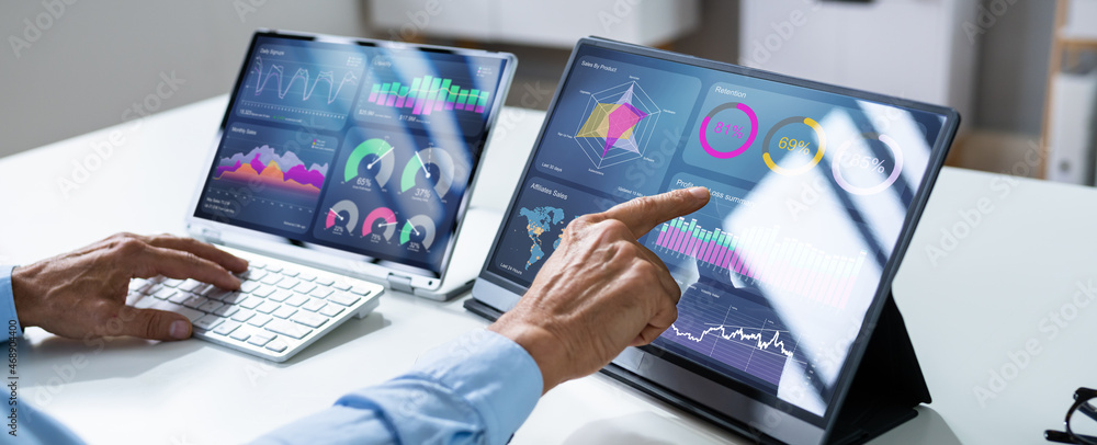 Poster kpi business analytics data dashboard