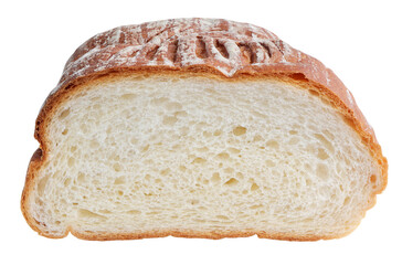 Fresh homemade crisp bread, loaf of bread isolated background with clipping path. Healthy homemade pastry. 