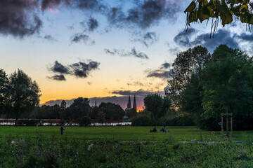 Sonnenuntergang in Lübeck