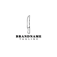 cleaver logo cartoon design flat icon black isolated vector illustration