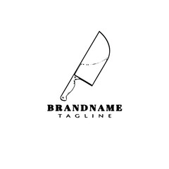 cute cleaver logo cartoon design template icon black isolated vector illustration