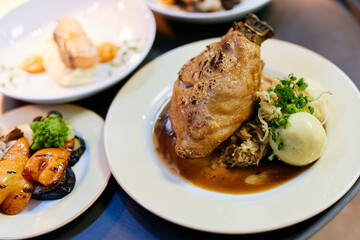village dinner with folk dishes