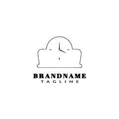 watch or clock logo design template icon black isolated vector illustration