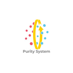 purify process symbol water air symbol colorful vector