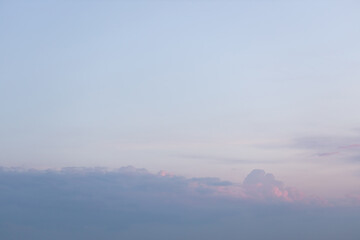 Beautiful sky with fluffy clouds