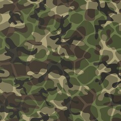 Fototapeta premium Camouflage texture seamless pattern with mesh. seamless military black background textile print.