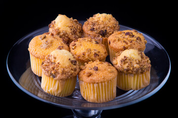 Homemade cakes and pies with different creams