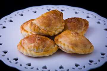 Homemade cakes and pies with different creams