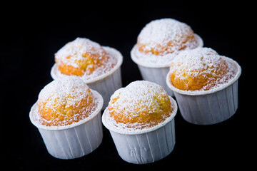 Homemade cakes and pies with different creams