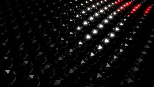 VJ 多面体 ダーク 反射 黒 赤 [ループ対応] [別Verあり]