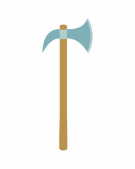 Boarding pirate or axe of a lumberjack. Vector illustration in flat style, isolated on a white background.