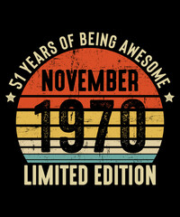 November 1970 - 51th Birthday Gifts