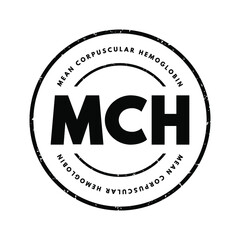 MCH - Mean Corpuscular Hemoglobin acronym, medical concept background