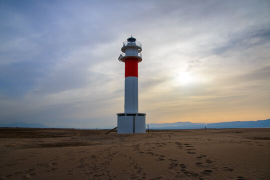 Lighthouse in the Delta de l'Ebre Natural Park