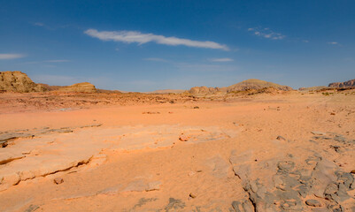 Fototapeta na wymiar Red Canyon in the Senai Peninsula Desert