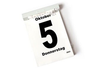  5 Oktober 2023