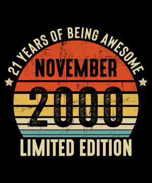 November 2000 - 21th Birthday Gifts