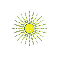 SMILE SUN LOGO VECTOR TEMPLATE
