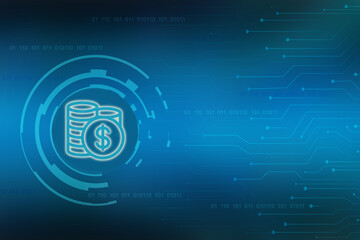 Obraz premium 2d rendering dollar business graph background 
