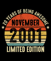 November 2001 - 20th Birthday Gifts