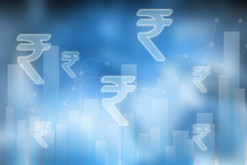 2d illustration futuristic business background pattern graph concept
