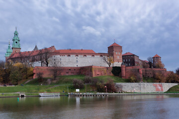 Naklejka na ściany i meble Krakow Wawel Castle in early November