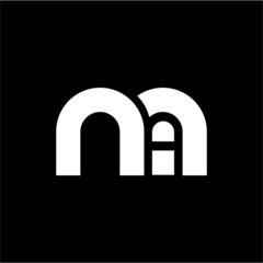 Fototapeta premium MI initial logo vector image