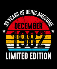December 1982 - 39th Birthday Gifts