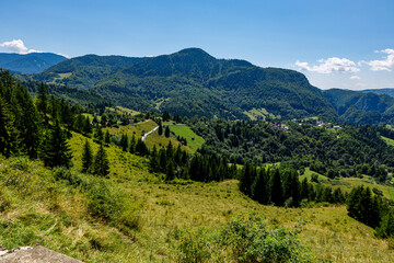 Fototapeta na wymiar The landscape of the carpathian in Romania