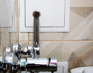 The bidet. shower for hygiene and cleansing the body with water.The concept of cleanliness and...