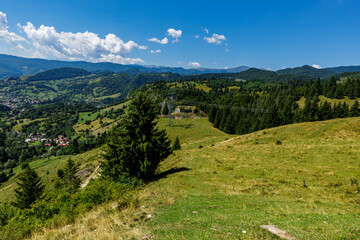 Naklejka na ściany i meble The landscape of the carpathian in Romania