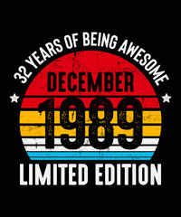 December 1989 - 32th Birthday Gifts