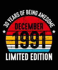 December 1991 - 30th Birthday Gifts