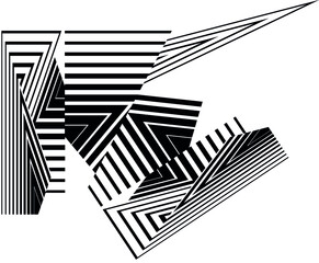 Abstract halftone lines background, geometric dynamic pattern, vector modern design texture.