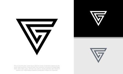 Initial G logo design. Innovative high tech logo template. 
