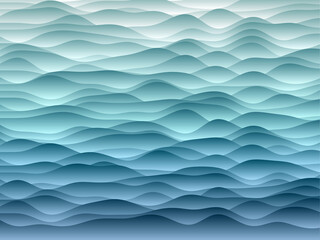 Fototapety  Abstract curves background. Smooth curves with gradients in teal colors. Authentic vector illustration.