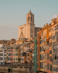 Fototapeta na wymiar view of the town of the city Girona Spain