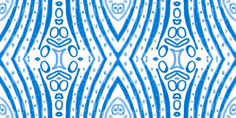 Dutch blue mosaic. Abstract azulejo background. Vintage majolica design.