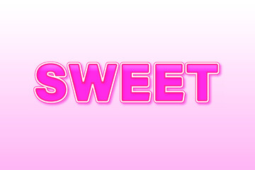 Sweet 3D Editable Text Effect Design