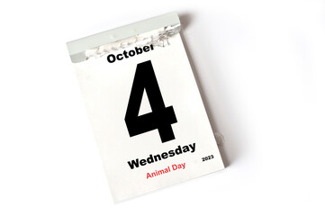 4  October 2023 Animal Day