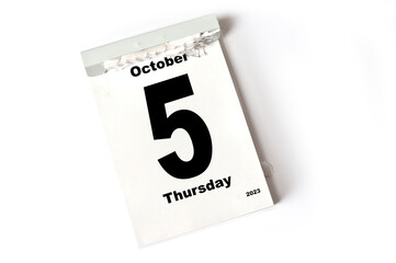  5 October 2023