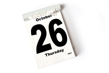  26 October 2023